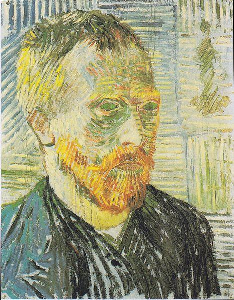 Vincent Van Gogh Self Portrait with Japanese Print